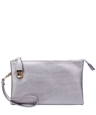 Fashion Clutch Crossbody Bag WU020B LIGHT PEWTER